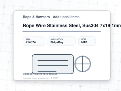 Rope Wire Stainless Steel, Sus304 7x19 1mmx200mtr W/cert. - Rope & Hawsers - Additional Items - IMPA 214074 - UOM MTR