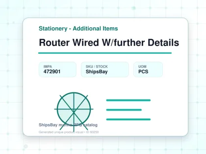 Router Wired W/further Details - Stationery - Additional Items - IMPA 472901 - UOM PCS