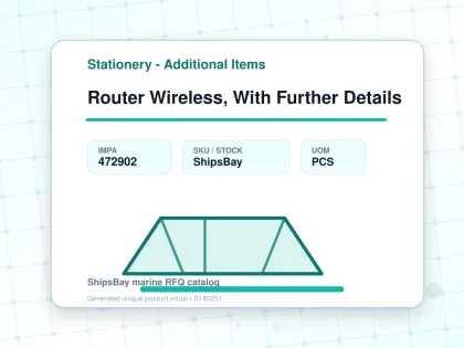 Router Wireless, With Further Details - Stationery - Additional Items - IMPA 472902 - UOM PCS