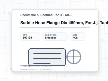 Saddle Hose Flange Dia:450mm, For J.j. Tank Cleaning Machine - Pneumatic & Electrical Tools - Additional Items - IMPA 592138 - UOM PCS