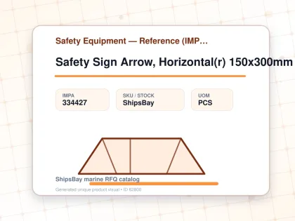 Safety Sign Arrow, Horizontal(r) 150x300mm - Safety Equipment — Reference (IMPA) - IMPA 334427 - UOM PCS