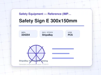 Safety Sign E 300x150mm - Safety Equipment — Reference (IMPA) - IMPA 334254 - UOM PCS
