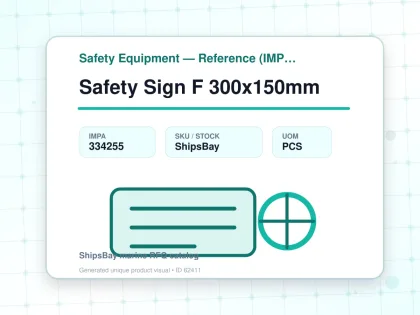 Safety Sign F 300x150mm - Safety Equipment — Reference (IMPA) - IMPA 334255 - UOM PCS