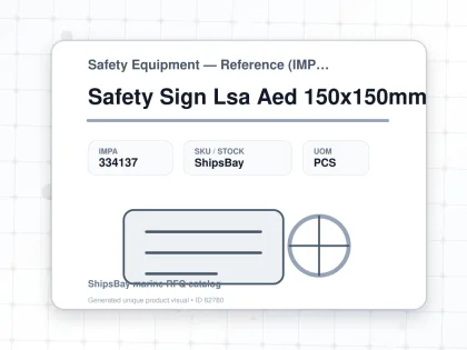 Safety Sign Lsa Aed 150x150mm - Safety Equipment — Reference (IMPA) - IMPA 334137 - UOM PCS