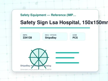 Safety Sign Lsa Hospital, 150x150mm - Safety Equipment — Reference (IMPA) - IMPA 334139 - UOM PCS