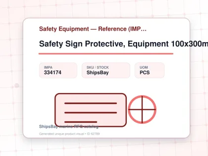 Safety Sign Protective, Equipment 100x300mm - Safety Equipment — Reference (IMPA) - IMPA 334174 - UOM PCS