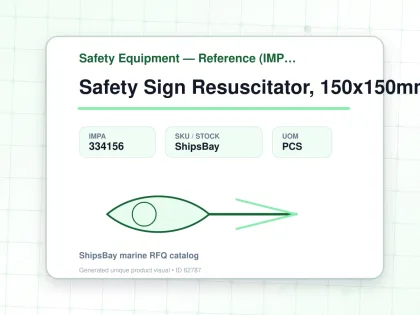 Safety Sign Resuscitator, 150x150mm - Safety Equipment — Reference (IMPA) - IMPA 334156 - UOM PCS