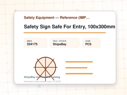 Safety Sign Safe For Entry, 100x300mm - Safety Equipment — Reference (IMPA) - IMPA 334175 - UOM PCS