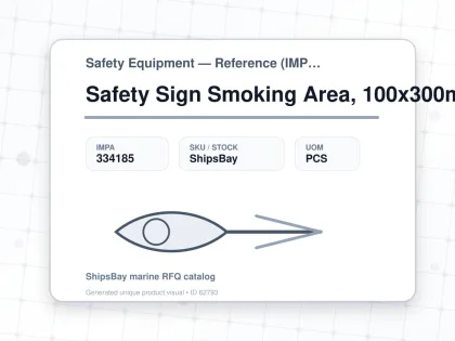 Safety Sign Smoking Area, 100x300mm - Safety Equipment — Reference (IMPA) - IMPA 334185 - UOM PCS