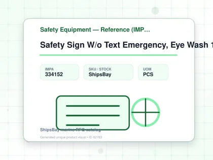 Safety Sign W/o Text Emergency, Eye Wash 150x150mm - Safety Equipment — Reference (IMPA) - IMPA 334152 - UOM PCS