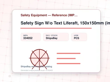 Safety Sign W/o Text Liferaft, 150x150mm (imo) - Safety Equipment — Reference (IMPA) - IMPA 334052 - UOM PCS