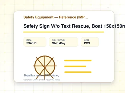 Safety Sign W/o Text Rescue, Boat 150x150mm (imo) - Safety Equipment — Reference (IMPA) - IMPA 334051 - UOM PCS
