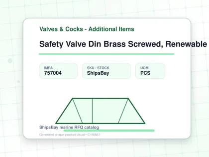 Safety Valve Din Brass Screwed, Renewable Disc Ring 517 1-1/4" - Valves & Cocks - Additional Items - IMPA 757004 - UOM PCS
