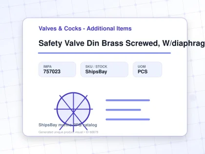 Safety Valve Din Brass Screwed, W/diaphragm #527 1" - Valves & Cocks - Additional Items - IMPA 757023 - UOM PCS