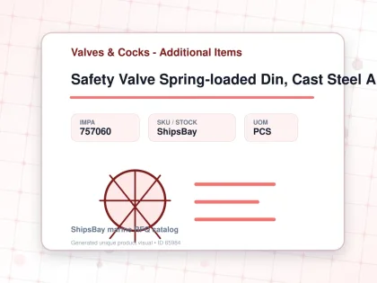 Safety Valve Spring-loaded Din, Cast Steel Angle #567 Dn200 - Valves & Cocks - Additional Items - IMPA 757060 - UOM PCS