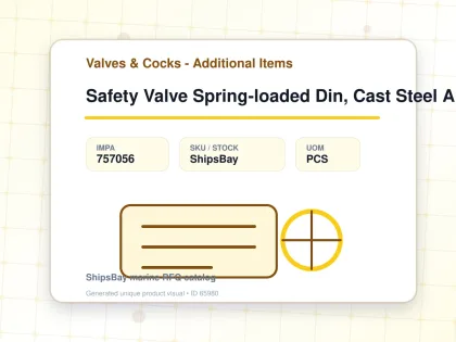 Safety Valve Spring-loaded Din, Cast Steel Angle #567 Dn80 - Valves & Cocks - Additional Items - IMPA 757056 - UOM PCS