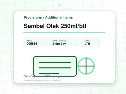 Sambal Olek 250ml/btl - Provisions - Additional Items - IMPA 005656 - UOM LTR