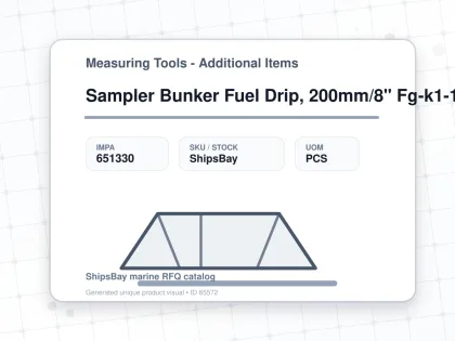 Sampler Bunker Fuel Drip, 200mm/8" Fg-k1-128-kw - Measuring Tools - Additional Items - IMPA 651330 - UOM PCS