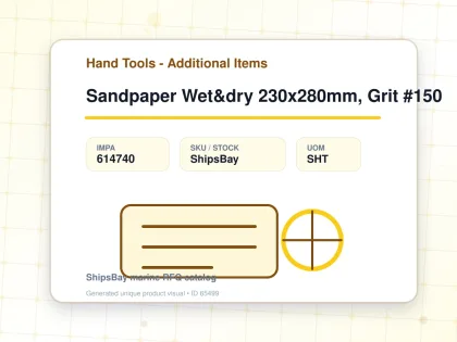 Sandpaper Wet&dry 230x280mm, Grit #150 - Hand Tools - Additional Items - IMPA 614740 - UOM SHT