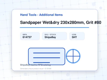 Sandpaper Wet&dry 230x280mm, Grit #80 - Hand Tools - Additional Items - IMPA 614737 - UOM SHT