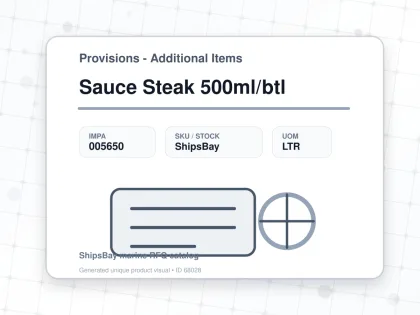 Sauce Steak 500ml/btl - Provisions - Additional Items - IMPA 005650 - UOM LTR