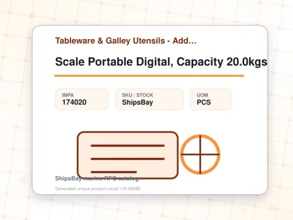 Scale Portable Digital, Capacity 20.0kgs - Tableware & Galley Utensils - Additional Items - IMPA 174020 - UOM PCS