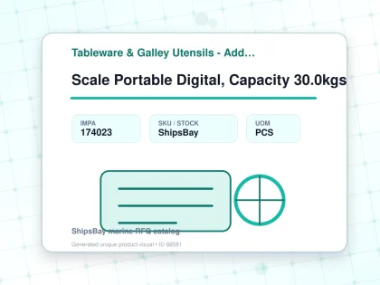 Scale Portable Digital, Capacity 30.0kgs - Tableware & Galley Utensils - Additional Items - IMPA 174023 - UOM PCS