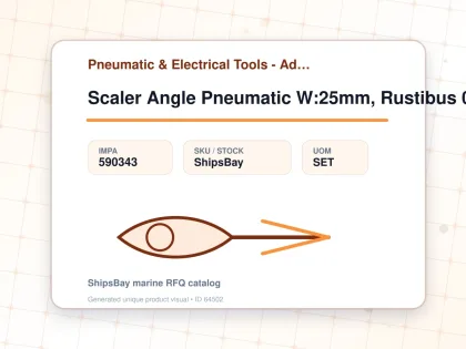 Scaler Angle Pneumatic W:25mm, Rustibus 025-3000 De-scaler - Pneumatic & Electrical Tools - Additional Items - IMPA 590343 - UOM SET