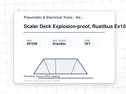 Scaler Deck Explosion-proof, Rustibus Ex1200 Air W:120mm - Pneumatic & Electrical Tools - Additional Items - IMPA 591248 - UOM SET