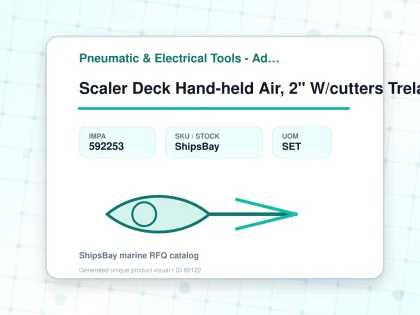 Scaler Deck Hand-held Air, 2" W/cutters Trelawny 194.c205 - Pneumatic & Electrical Tools - Additional Items - IMPA 592253 - UOM SET