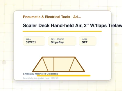 Scaler Deck Hand-held Air, 2" W/flaps Trelawny #194.0205 - Pneumatic & Electrical Tools - Additional Items - IMPA 592251 - UOM SET