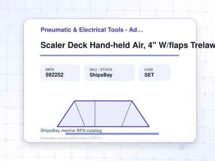 Scaler Deck Hand-held Air, 4" W/flaps Trelawny #194.0405 - Pneumatic & Electrical Tools - Additional Items - IMPA 592252 - UOM SET