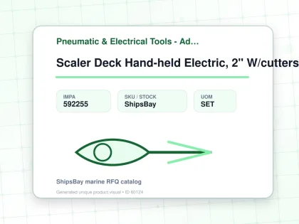 Scaler Deck Hand-held Electric, 2" W/cutters Trelawny 195.c221 - Pneumatic & Electrical Tools - Additional Items - IMPA 592255 - UOM SET