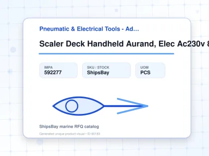Scaler Deck Handheld Aurand, Elec Ac230v 8" Wide M5-2 - Pneumatic & Electrical Tools - Additional Items - IMPA 592277 - UOM PCS