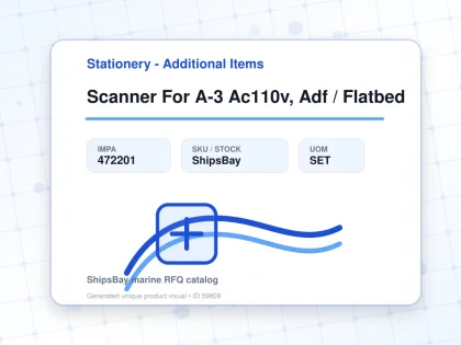 Scanner For A-3 Ac110v, Adf / Flatbed - Stationery - Additional Items - IMPA 472201 - UOM SET