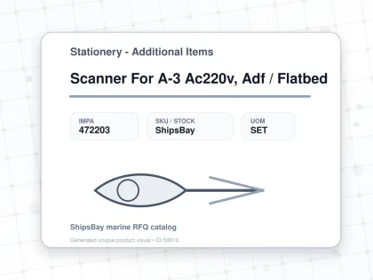 Scanner For A-3 Ac220v, Adf / Flatbed - Stationery - Additional Items - IMPA 472203 - UOM SET