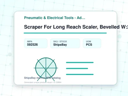 Scraper For Long Reach Scaler, Bevelled W:203mm #431.3908 - Pneumatic & Electrical Tools - Additional Items - IMPA 592526 - UOM PCS