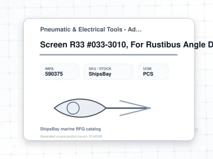Screen R33 #033-3010, For Rustibus Angle De-scaler - Pneumatic & Electrical Tools - Additional Items - IMPA 590375 - UOM PCS