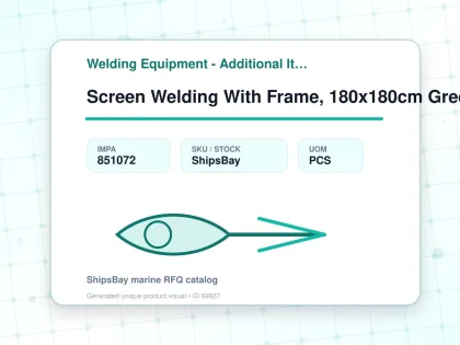 Screen Welding With Frame, 180x180cm Green - Welding Equipment - Additional Items - IMPA 851072 - UOM PCS