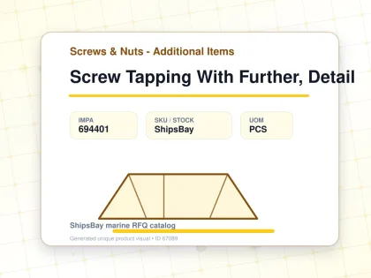 Screw Tapping With Further, Detail - Screws & Nuts - Additional Items - IMPA 694401 - UOM PCS
