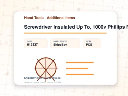 Screwdriver Insulated Up To, 1000v Phillips No.1 80mm - Hand Tools - Additional Items - IMPA 612337 - UOM PCS