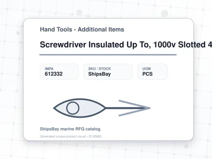 Screwdriver Insulated Up To, 1000v Slotted 4.0x100mm - Hand Tools - Additional Items - IMPA 612332 - UOM PCS
