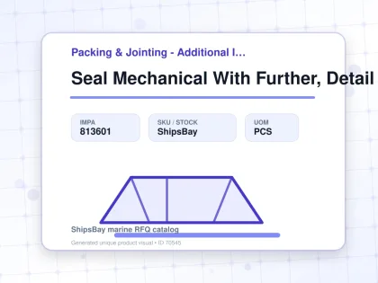 Seal Mechanical With Further, Detail - Packing & Jointing - Additional Items - IMPA 813601 - UOM PCS