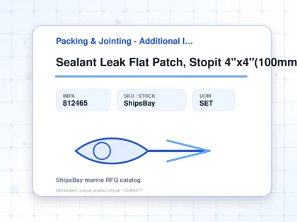 Sealant Leak Flat Patch, Stopit 4"x4"(100mmx100mm) - Packing & Jointing - Additional Items - IMPA 812465 - UOM SET