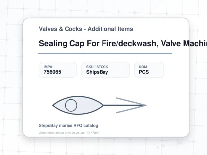 Sealing Cap For Fire/deckwash, Valve Machino 50a - Valves & Cocks - Additional Items - IMPA 756065 - UOM PCS
