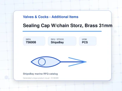 Sealing Cap W/chain Storz, Brass 31mm - Valves & Cocks - Additional Items - IMPA 756008 - UOM PCS