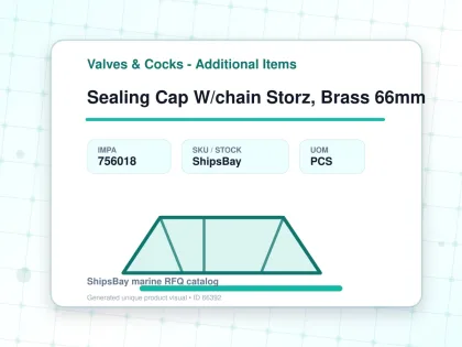 Sealing Cap W/chain Storz, Brass 66mm - Valves & Cocks - Additional Items - IMPA 756018 - UOM PCS