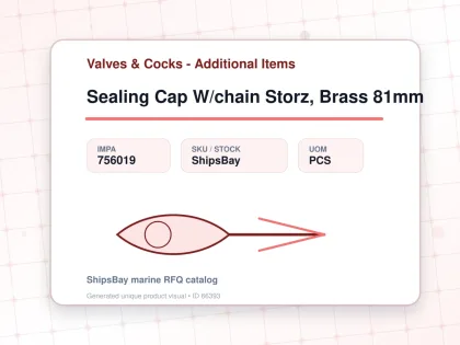 Sealing Cap W/chain Storz, Brass 81mm - Valves & Cocks - Additional Items - IMPA 756019 - UOM PCS