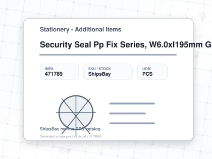 Security Seal Pp Fix Series, W6.0xl195mm Green - Stationery - Additional Items - IMPA 471789 - UOM PCS