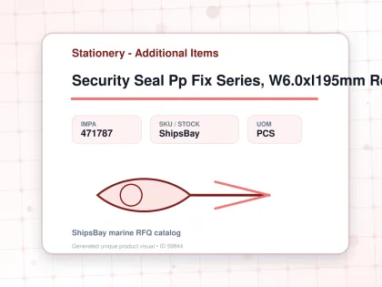 Security Seal Pp Fix Series, W6.0xl195mm Red - Stationery - Additional Items - IMPA 471787 - UOM PCS
